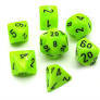 Chessex Dice: Vortex - Poly Bright Green/Black (7) chx27430